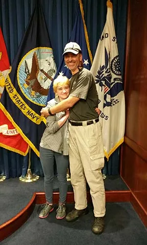 At Annie's military swearing-in ceremony