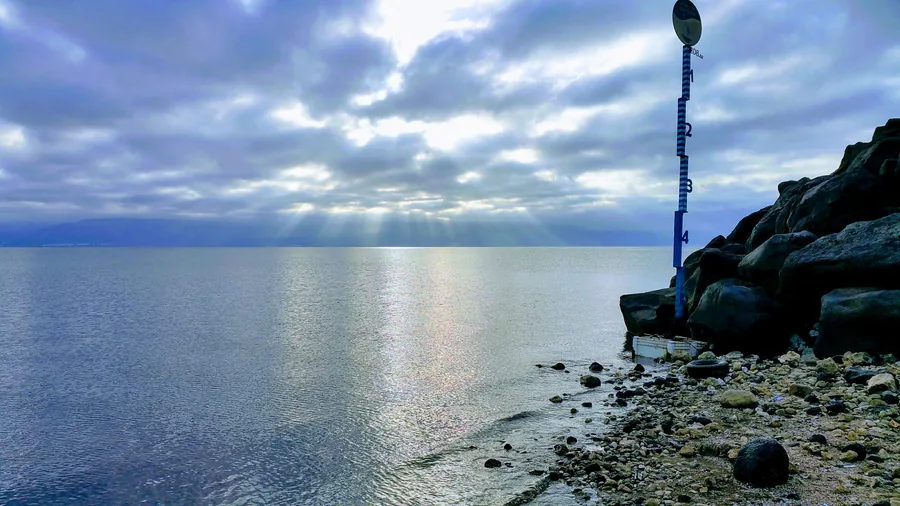 The Sea of Galilee at first light