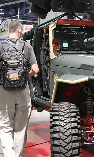 With the Jeep at SEMA