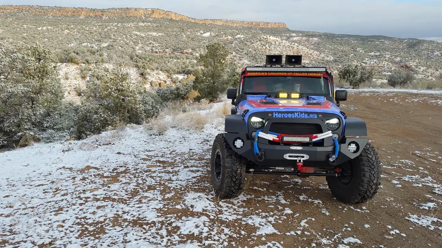The rig on a snowy morning