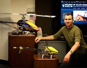 Standing with the helicopters