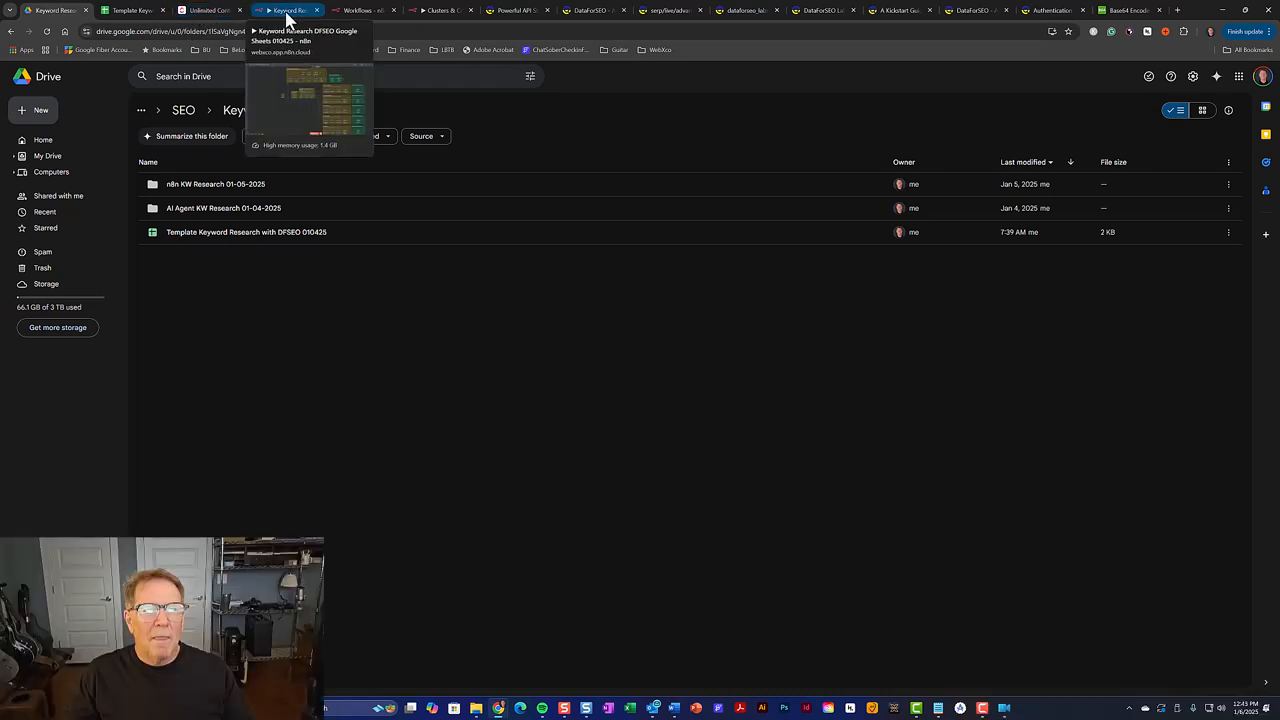 N8n workflow visible in thumbnail