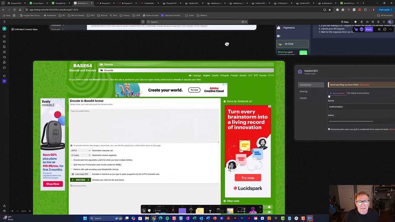 Base64 website for API credentials