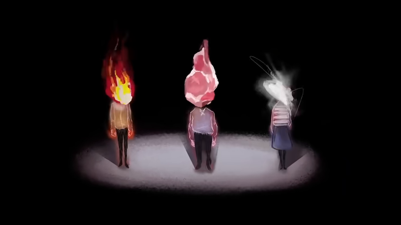 Fire head matches, crystal is meat.