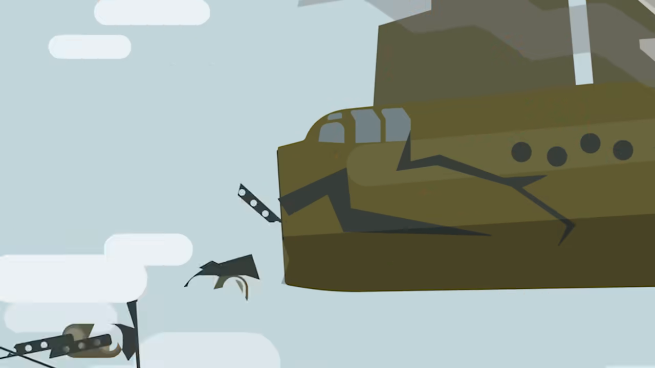 Broken instrument panel indicates failure.