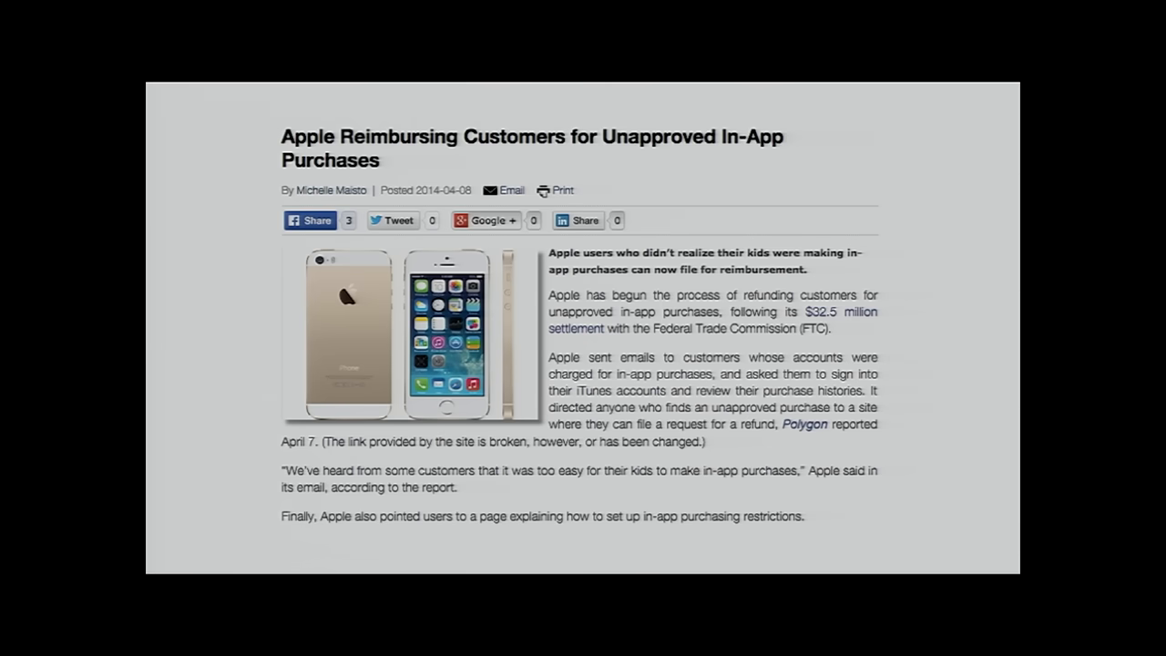 Article details Apple's in-app refunds.
