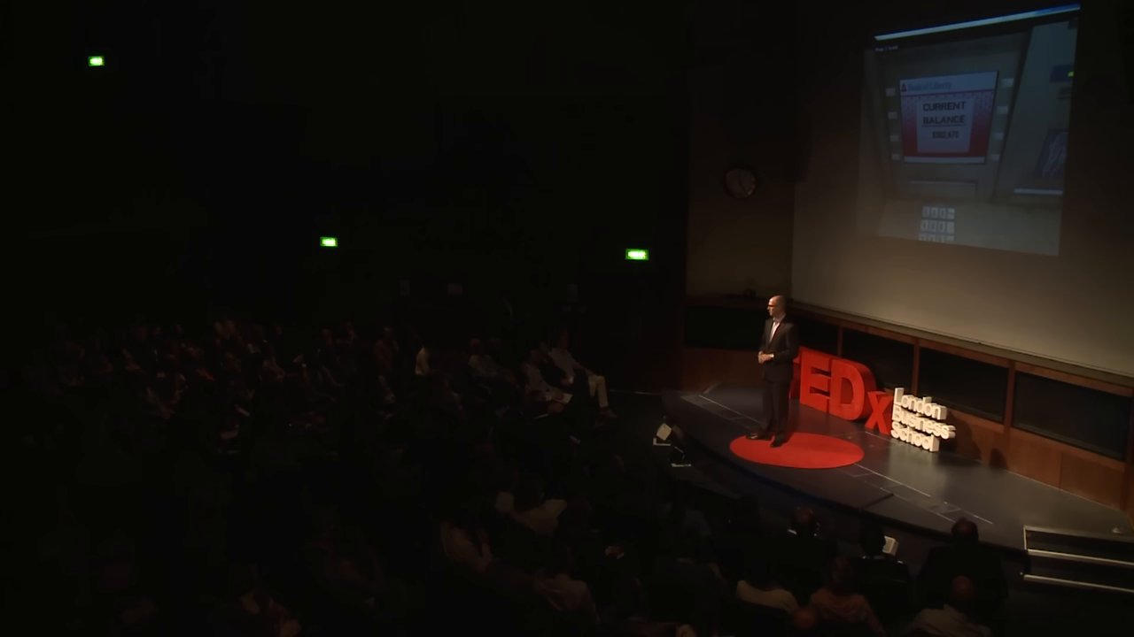 ATM balance visible on screen