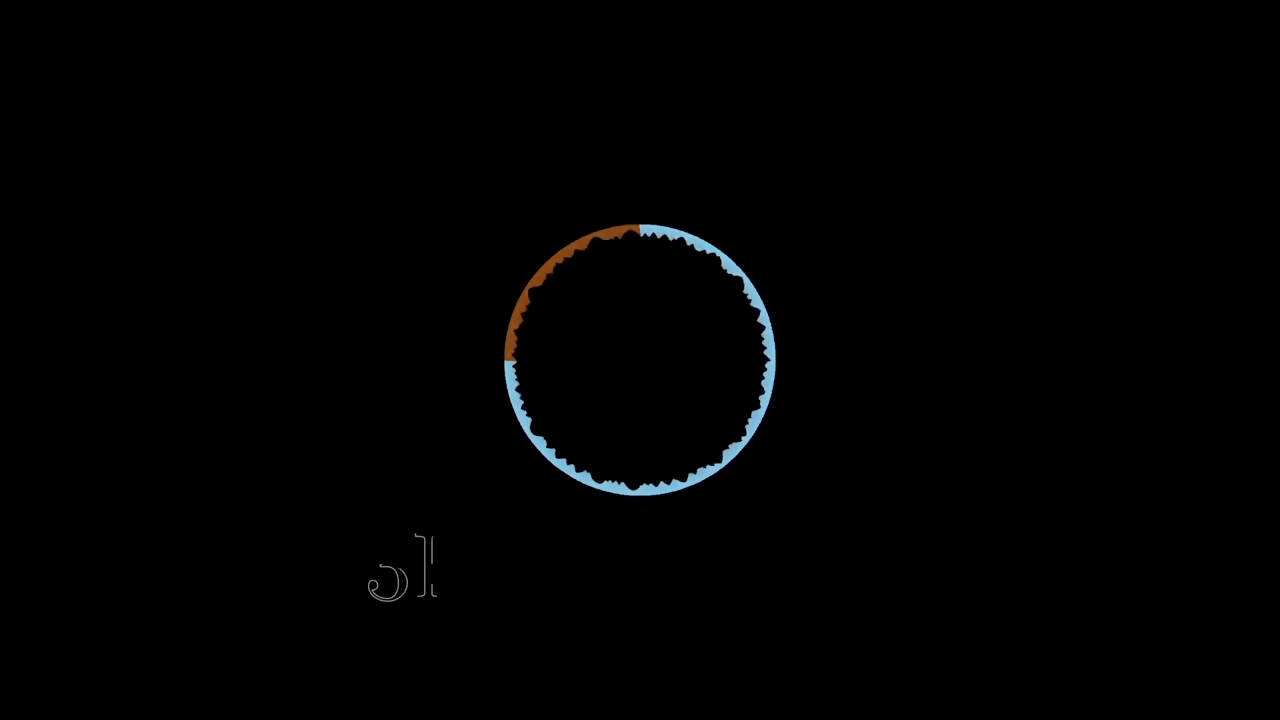 Circular audio visualizer with symbol