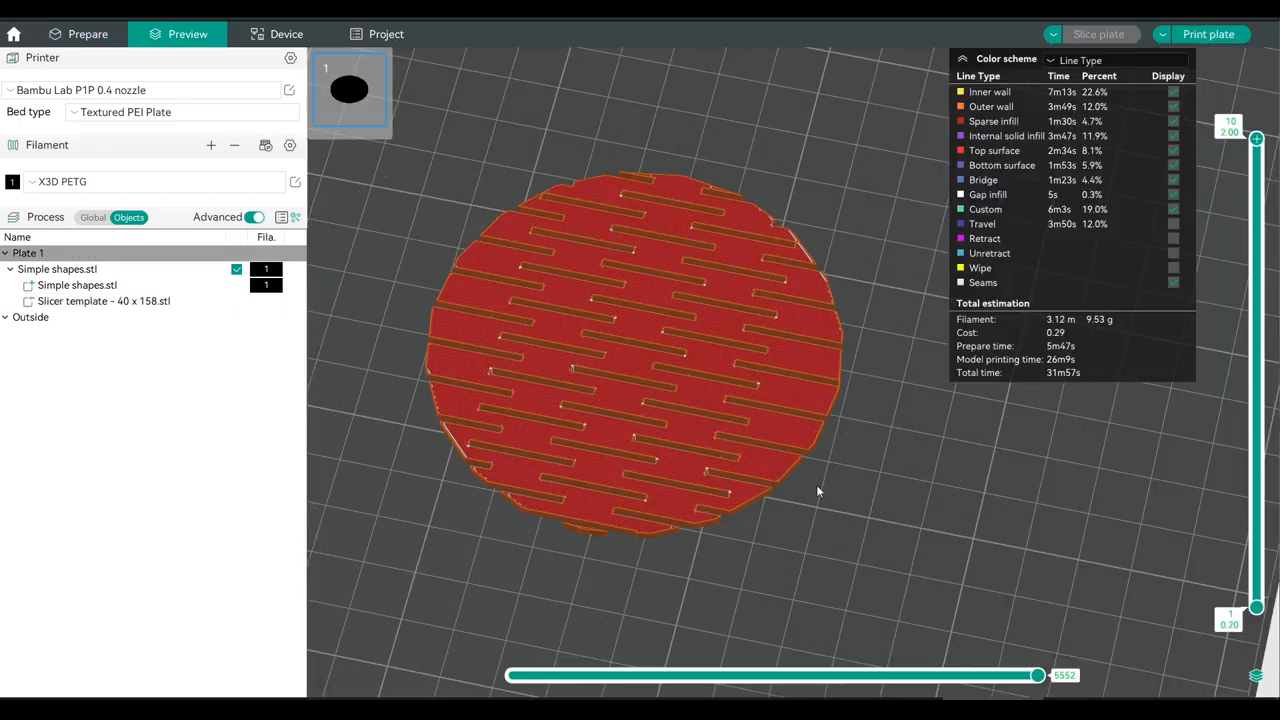Bambu Studio slicer interface showing how to apply a pre-made STL template as a negative part to cut slots into any solid object.