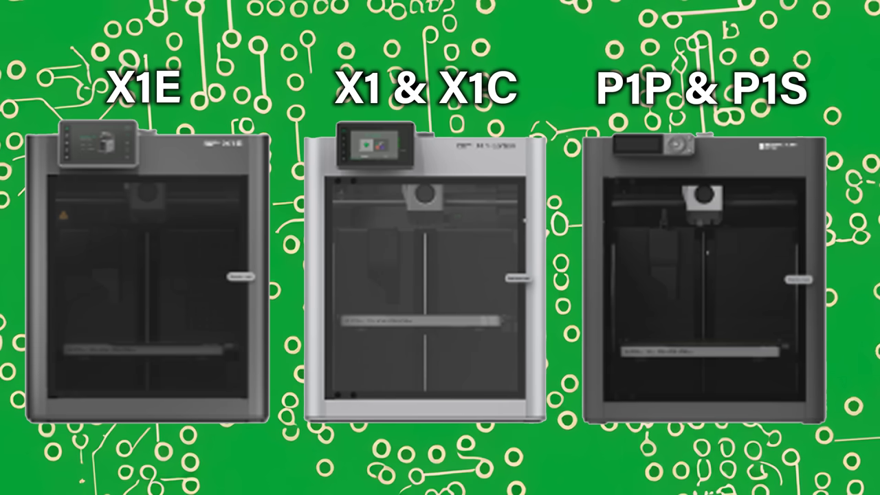 [03:58]  — A graphic showing three different Bambu Lab printer models to illustrate which machines are compatible with this modification.